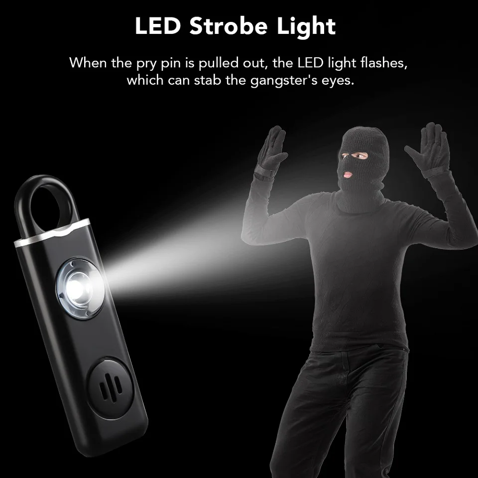 Alarme d'autodéfense avec lamp - Personal Alarm Keychain avis et prix