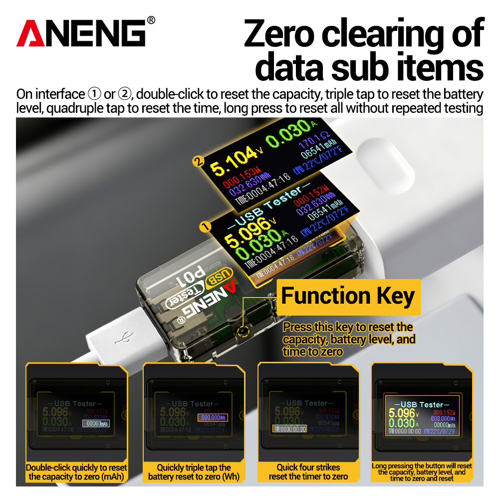 ANENG P01 Testeur USB Voltmètr - Co Detector Plug avis et prix